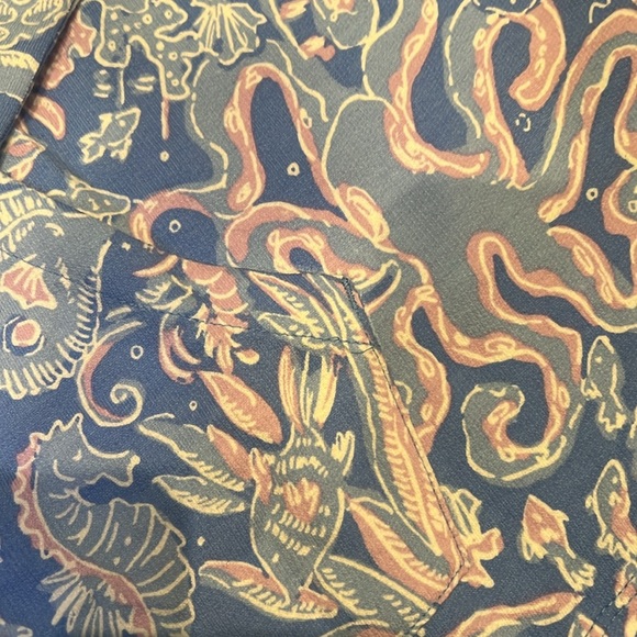 Lilly Pulitzer Cassi Popover Pullover In Boca Blue Sea What I Sea size Large NWT - Picture 4 of 7